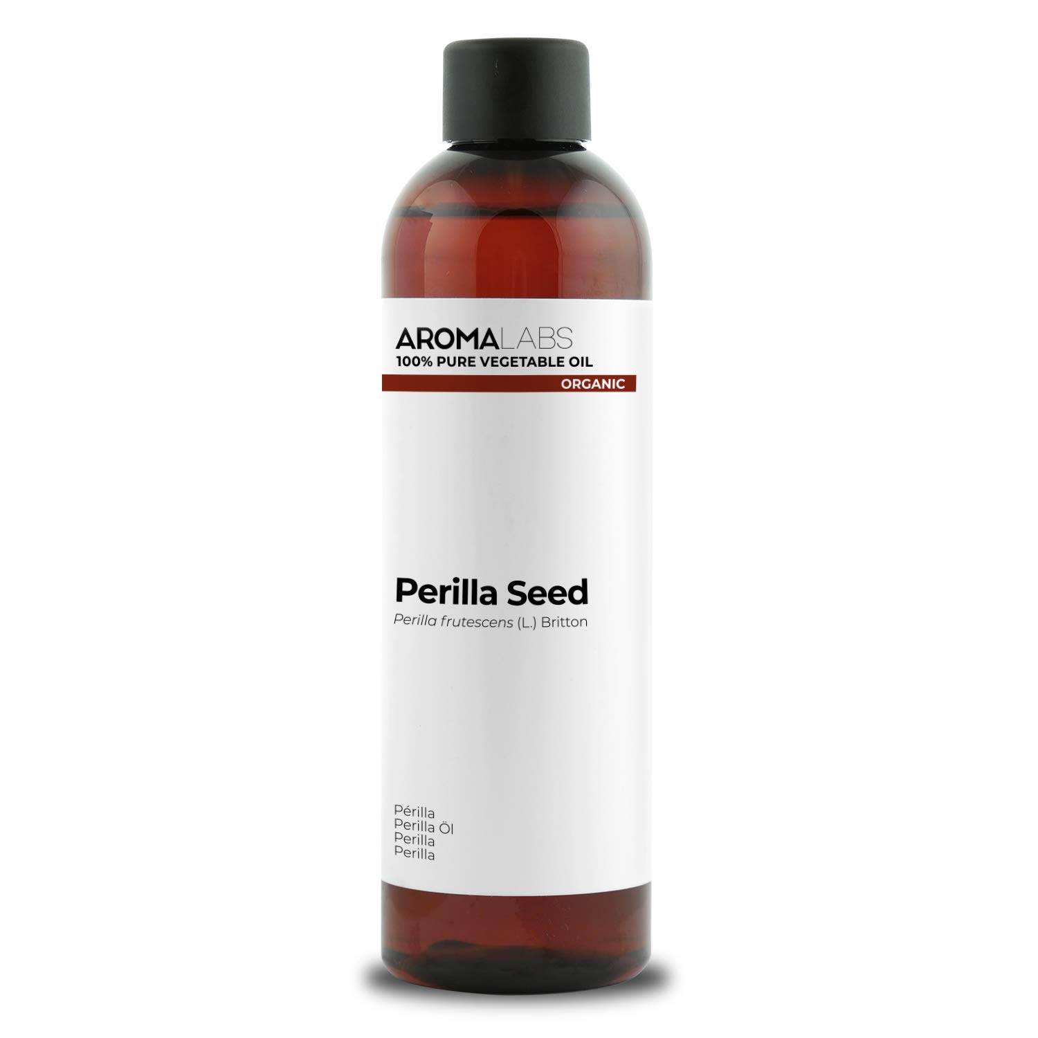ORGANIC - PERILLA SEED Oil - 250mL - 100% Pure, Natural, Cold Pressed and Cosmos Certified - AROMA LABS (French Brand)