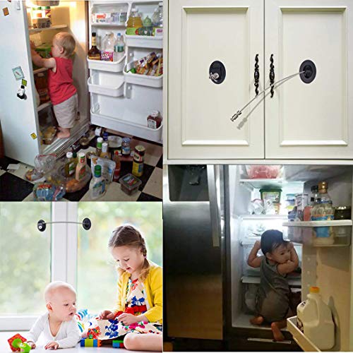 image for EtekStorm 2 Pack Refrigerator Lock Fridge Lock with Keys Freezer Lock 