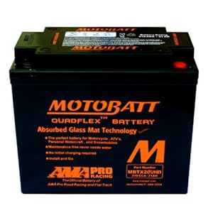 Motorfietsaccu 12 V 21 Ah 310 CCA MBTX20UHD voor Harley Davidson FXSTB Softail 1340 1999