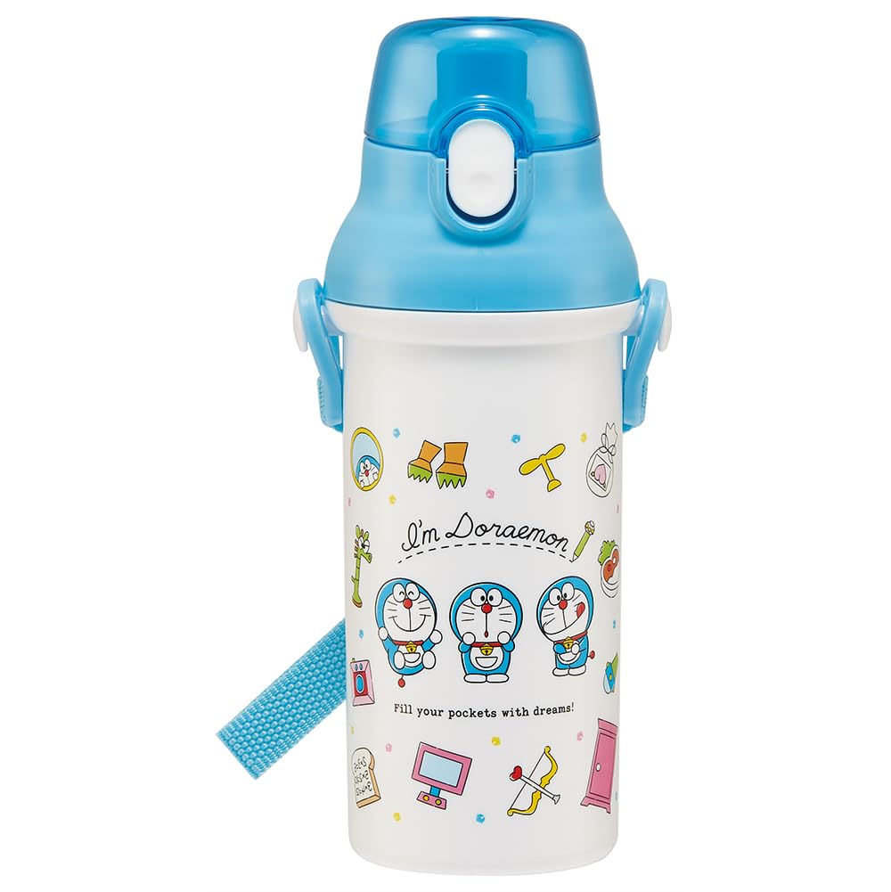 スケーター(Skater) 水筒 ドラえもん ラインデザイン サンリオ 480ml 子供用 抗菌 プラスチック製 子供に優しい 軽量 日本製 PSB5SANAG-A商品画像