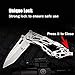 Speedy Panther Outdoor Folding Knife Sharp Blade Portable Tactical Folding Camping Knife Survival Hunting Knife for Men (White)