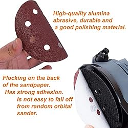 50Pcs 125mm 8 Holes Sanding Discs Pads Sanding
