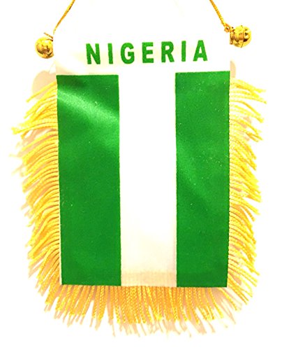 PRK 14Nigeria flag for car accessories Small car Window Rearview Mirror Nigerian Flag Nigeria Flag Pride of Africa