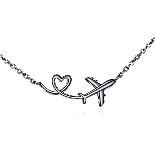 Amazon.com: NIFUNAO Airplane Choker Necklace 925 Sterling Silver