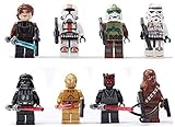 8pcs/lot Super Heroes Star Wars White Clone Soldiers Troops Minifigures Building Blocks Toys Children Gift Compatible with Lego