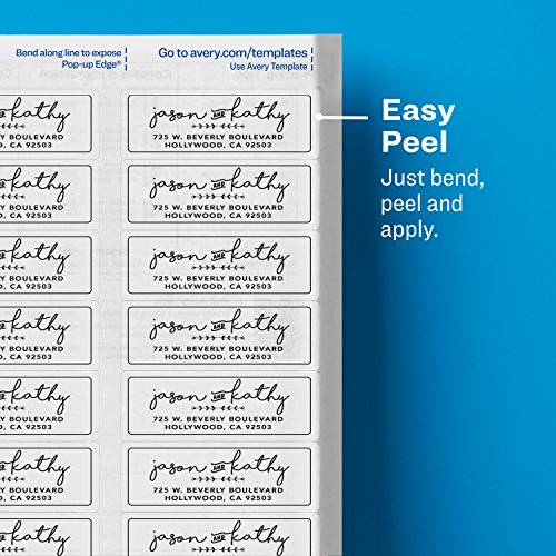Avery Matte Frosted Clear Address Labels for Laser Printers, 1" x 2-5/8", 1,800 Labels (44660) - Thumbnail 5