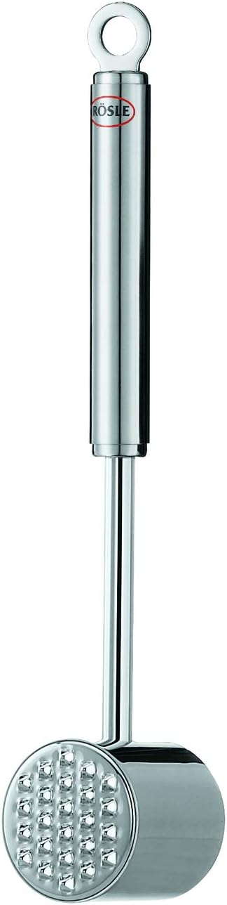 RÖSLE Fleischhammer, hochwertiger Hammer zum Klopfen von Fleisch, Edelstahl 18/10, hochglänzend/matt, Spülmaschinengeeignet