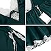 Ekouaer Women's Silk Lingerie Sleepwear Short Nightgown, Hunter Green, Medium