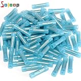 SOLOOP 100pcs Red/Yellow /Blue Nylon Insulated Electrical Wire Crimp Terminals Butt Splice Connectors