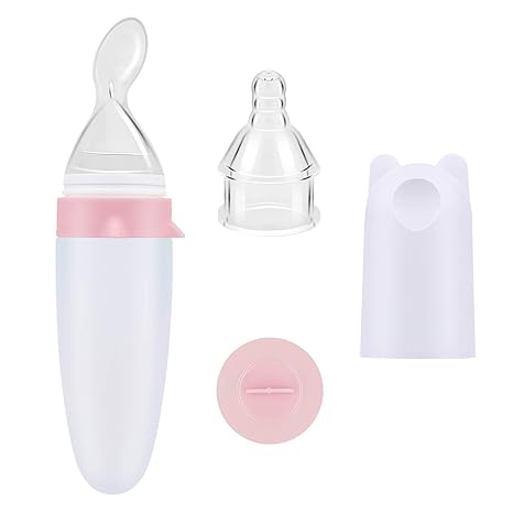 Burabi Baby Squeeze Feeding Spoon With Replacement Feeder Nipple