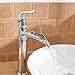 BWE Waterfall Single Handle One Hole Chrome Commercial Faucets Bathroom Vessel Sink Faucet Deck Mount