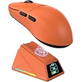 DAIDAI AJAZZ AJ159 APEX Wireless Gaming Mouse 2.4G Wired BT|RGB Magnetic Screen Charging Dock|Lightweight|42K Optical Tracking|400mAh Battery |PAW3950APEX Sensor.