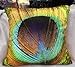 Fablegent XH6 Elegant Decorative Throw Pillow Cover - Peacock Feathers Design on Both Sides