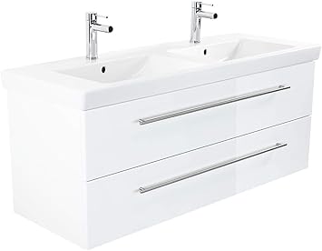 Badmobel Mit Villeroy Boch Subway 2 0 Waschbecken 130 Cm Weiss Hochglanz Amazon De Kuche Haushalt
