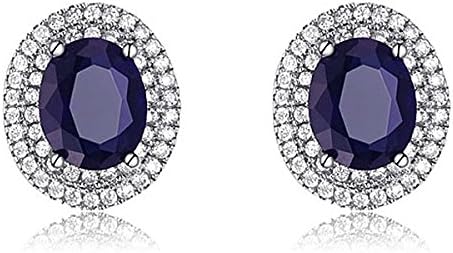 Silver Shoppee Valentine Special Platinum Plated Swarovski Crystal and Zircon Studded Sterling Silver Earrings for Girls and Women