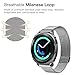 Gear Sport / Gear S2 Classic Watch Band, Fintie 20mm Milanese Loop Adjustable Stainless Steel Replacement Strap Bands for Samsung Gear Sport / Gear S2 Classic Smartwatch - Silver