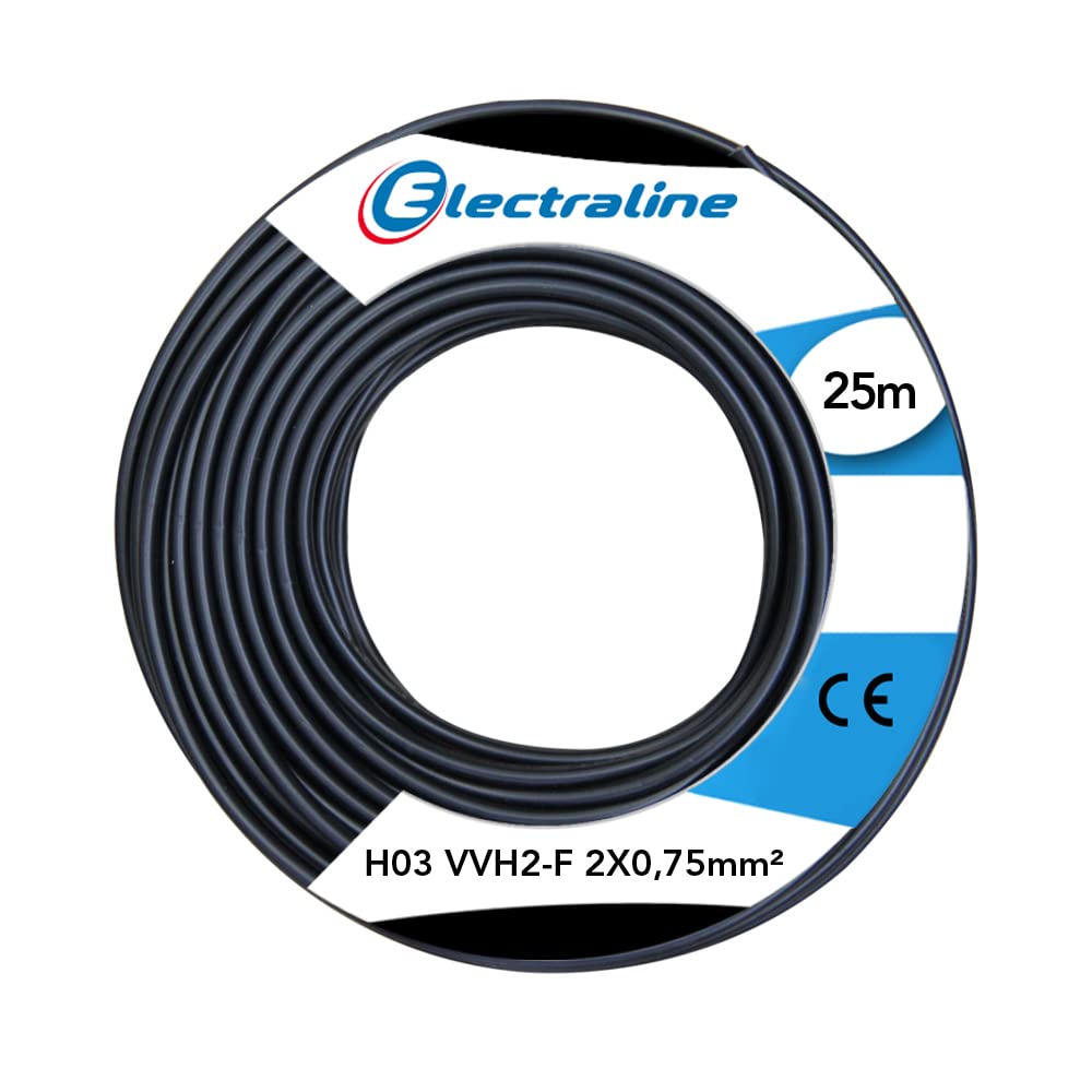 Electraline 60113028D Cable Roll 25 m Black