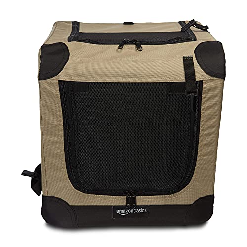 Amazon Basics Portable Folding Soft Dog Travel Crate Kennel, XSmall