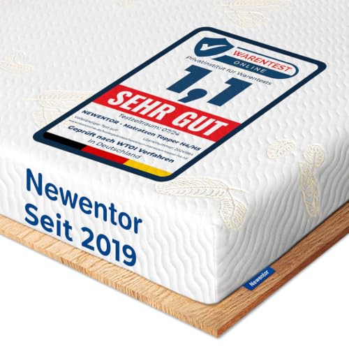 Newentor® Topper 180x200cm H4 H5, eingetragenes Design, Ergo-Viscoschaum