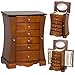 Best Choice Products Handcrafted Wooden Jewelry Box Organizer Wood Armoire Cabinet Storage Chest