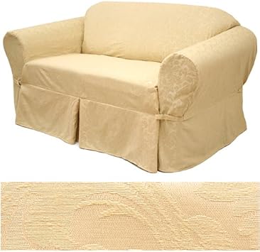 Amazon Com Damask Beige Furniture Slipcover Loveseat 582 Furniture Decor