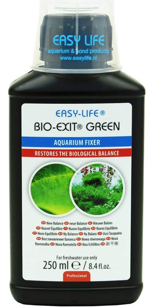 Easy Life Bio Exit Green Water Treatment for Aquariums, 250 ml (Pack of 1)