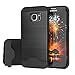 JAITY Samsung Galaxy S7 Case, Galaxy S7 Shockproof Case with Card Slot Holder and Built-In Kickstand,Wire Drawing Cover Design (Black, S7)