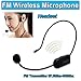 UEB FM Wireless Microphone Headset Megaphone Radio Mic for Loudspeaker
