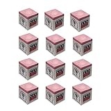 One Dozen Pink Silver Cup Pool Cue Chalk