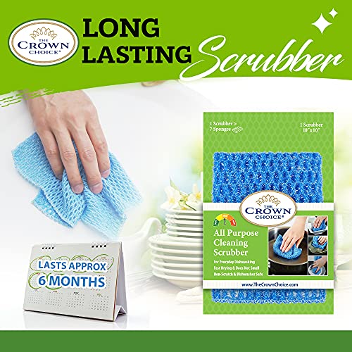 Non Scratch Dish Scrubbers for Cleaning Dishes (3 Pack) Reusable