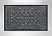 Quality Entrance Rug Door Mat Super Effective Shoe Scraper Fabric Elegant Welcome Design Indoor And Outdoor Doormat Super Grip Rubber Backing Color Grey Size 17.5