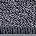 Vdomus Absorbent Microfiber Bath Mat Soft Shaggy Bathroom Mats Shower Rugs (Grey)