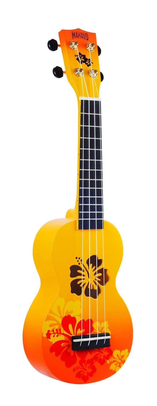 Mahalo Ukuleles Designer Series, Right Handed, Orange Burst, Soprano (MD1HB orb)
