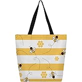 FengQuGou Canvas Tote Bag Large Women Casual Shoulder Bag Handbag Reusable Storage Shoulder Bag