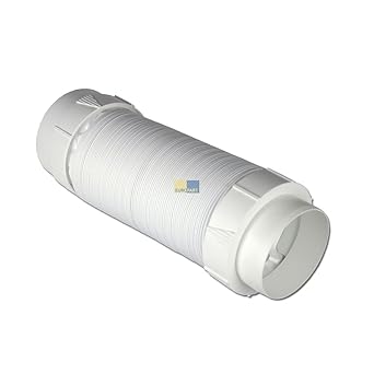 Abluftschlauchset Schlauch Abluft 3m PVC 2 Adapter: 102mmØ (Geräteanschluss) 88mmØ (Fenster/Mauer)