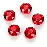 100pcs Adabele Austrian 8mm Faceted Flat Round Coin Loose Crystal Beads Siam Red Compatible with Swarovski Preciosa 5052 SSMR805