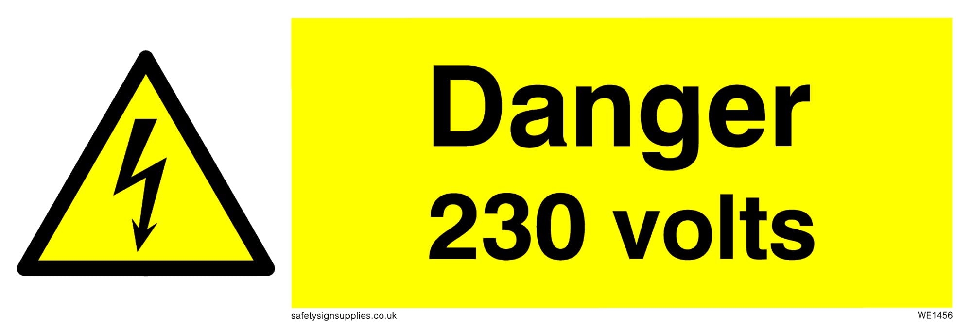 Danger 230 Volts Sign - 150x50mm - L15