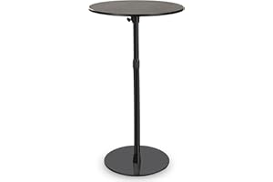 ERFEI Bar Table 15.75inch Small Round Top Adjustable Height 22.64-33.46in Multifunctional Side Table for Pub Bar Dining Bistro Cafe