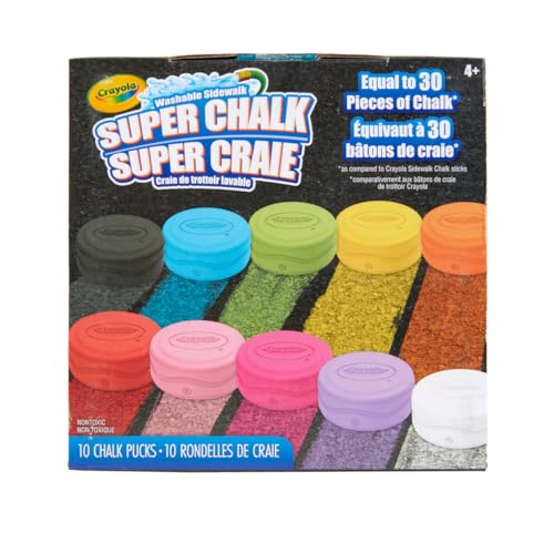 Crayola Washable Sidewalk Chalk for Kids, Long Lasting Super Chalk Set, Outdoor…