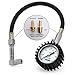 TireTek Flexi-Pro Tire Pressure Gauge, Heavy Duty Car & Motorcycle - 60 PSI (Right Angle & Straight Chucks)