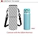 3D Print Neoprene lunch Bag with Kit Neoprene Bottle Cover,Tree of Life,Plant Silhouette Roots and Branches Reflection Shadow Monochrome Illustration,Black White,for Adults Kids
