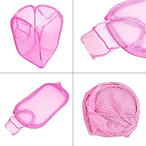 New Pop Up Mesh Washing Laundry Basket,Foldable Hamper Bag,Mesh Popup Laundry Hamper Bags - Thumbnail 3