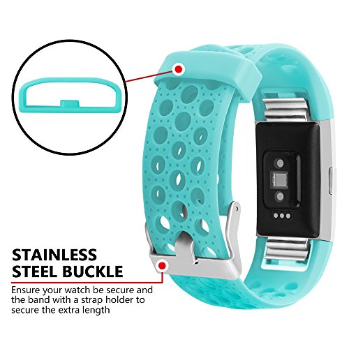 image for iGK Silicone Replacement Bands Compatible for Fitbit Charge 2, Adjusta