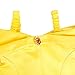 Padete Little Girls Princess Belle Yellow Party Costume Off Shoulder Dress (Yellow, 8 Years)