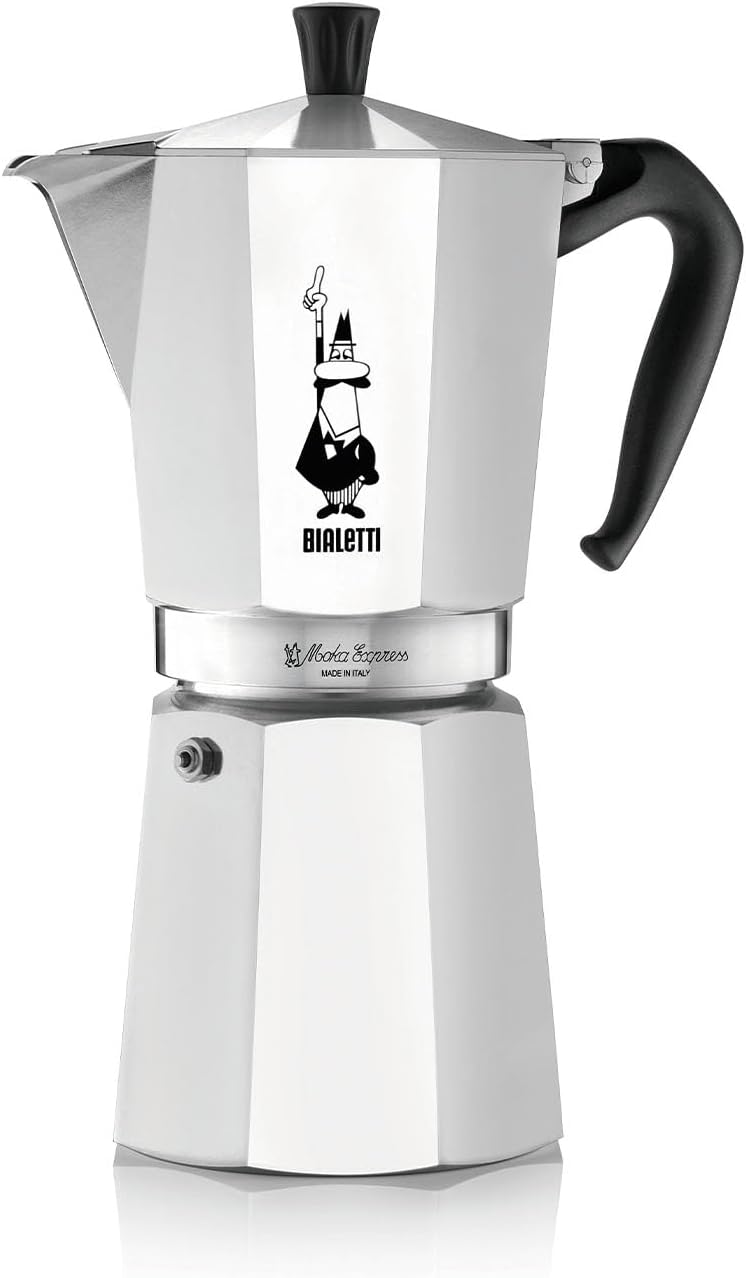 Bialetti Moka Express 12 Cup Aluminium Stovetop Coffee Maker Silver