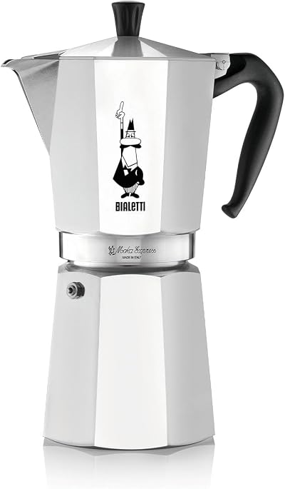 Bialetti Moka Express 12 Cup Aluminium Stovetop Coffee Maker Silver