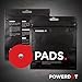 PowerDot 1.0 Replacement Electrode Pads - Red - Self Adhesive Electrode Pads - 4 Round Pads and 2 Rectangle Pads - Phone Controlled EMS for Targeted Muscle Training - Build Strength and Endurance
