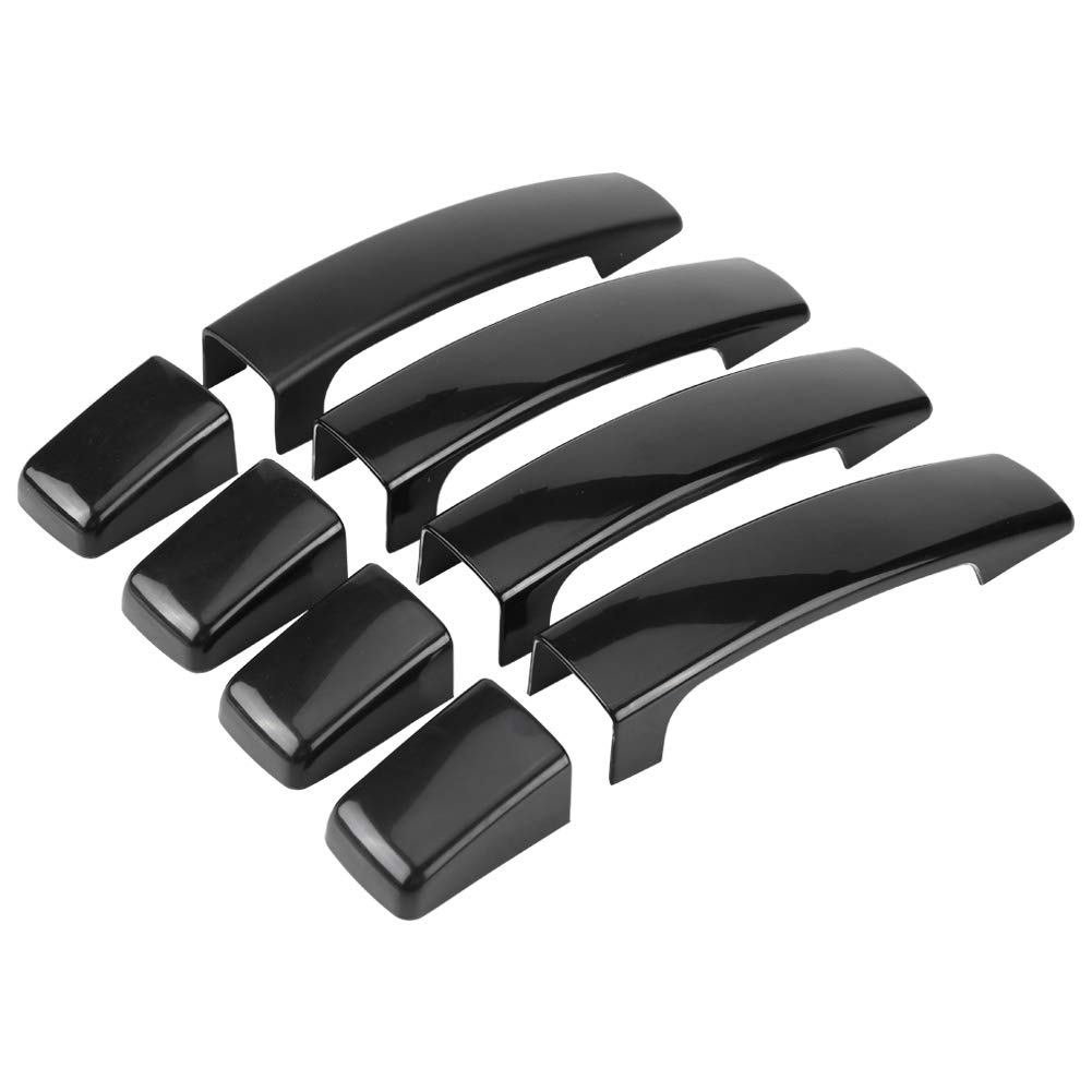 Qiilu 4pcs Car Exterior Door Handle Cover for Sport 3 2,Glossy Door Handle Cover Compatible for Sport Black