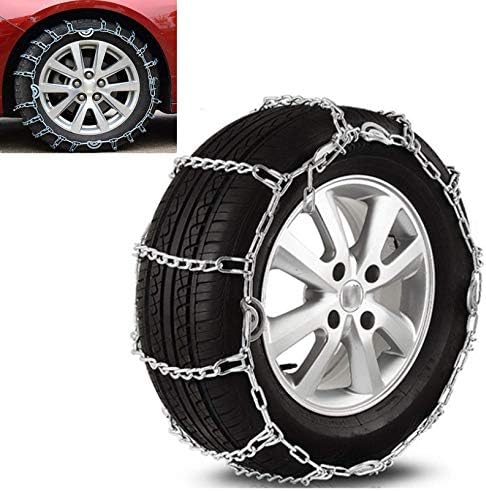 スノーチェーン スノータイヤチェーン滑り止めベルトカーアクセサリースワンバックル付きユニバーサル滑り止めタイヤチェーン トラクションチェーン 2 235mmのセット 2ピース 秀逸