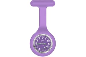 SIBYTECH Nurse Watch Brooch, Silicone with Pin/Clip, Glow in Dark Design, Health Care Nurse Doctor Paramedic Medical Brooch Fob Watch